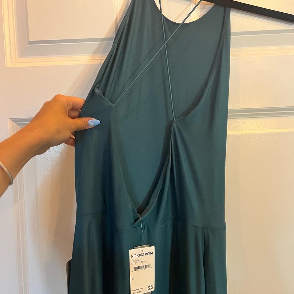 Nordstrom Backless Teal Dress